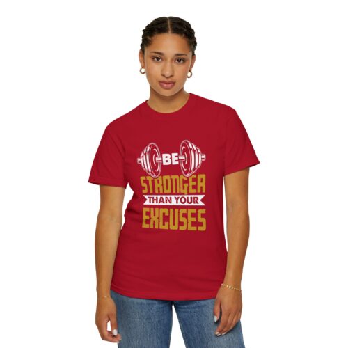 Motivational Fitness T-Shirt, Be Stronger Than Your Excuses, Workout Gear, Gym Shirt, Inspirational Apparel. - Image 37