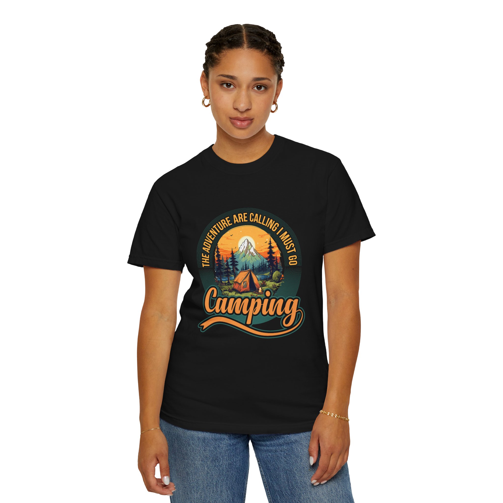 Adventure Camping T-Shirt, Unisex Garment-Dyed Tee, Camping Lovers Gift, Outdoor Adventure Shirt, Nature Graphic Tee. - Image 5
