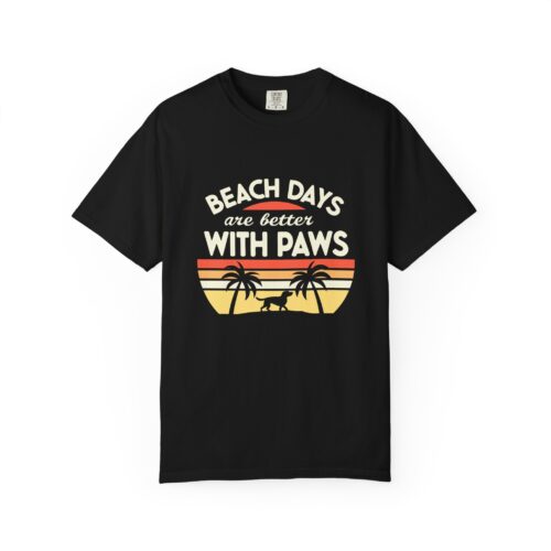 Beach Days Are Better with Paws Unisex T-Shirt | Pet Lover Gift, Summer Tee, Casual Wear, Beachwear, Dog Lover Apparel. - Image 1