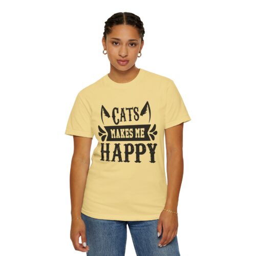 Cats Make Me Happy Unisex T-Shirt, Cat Lover Gift, Funny Tee, Animal Lovers Apparel, Gift for Her. - Image 5