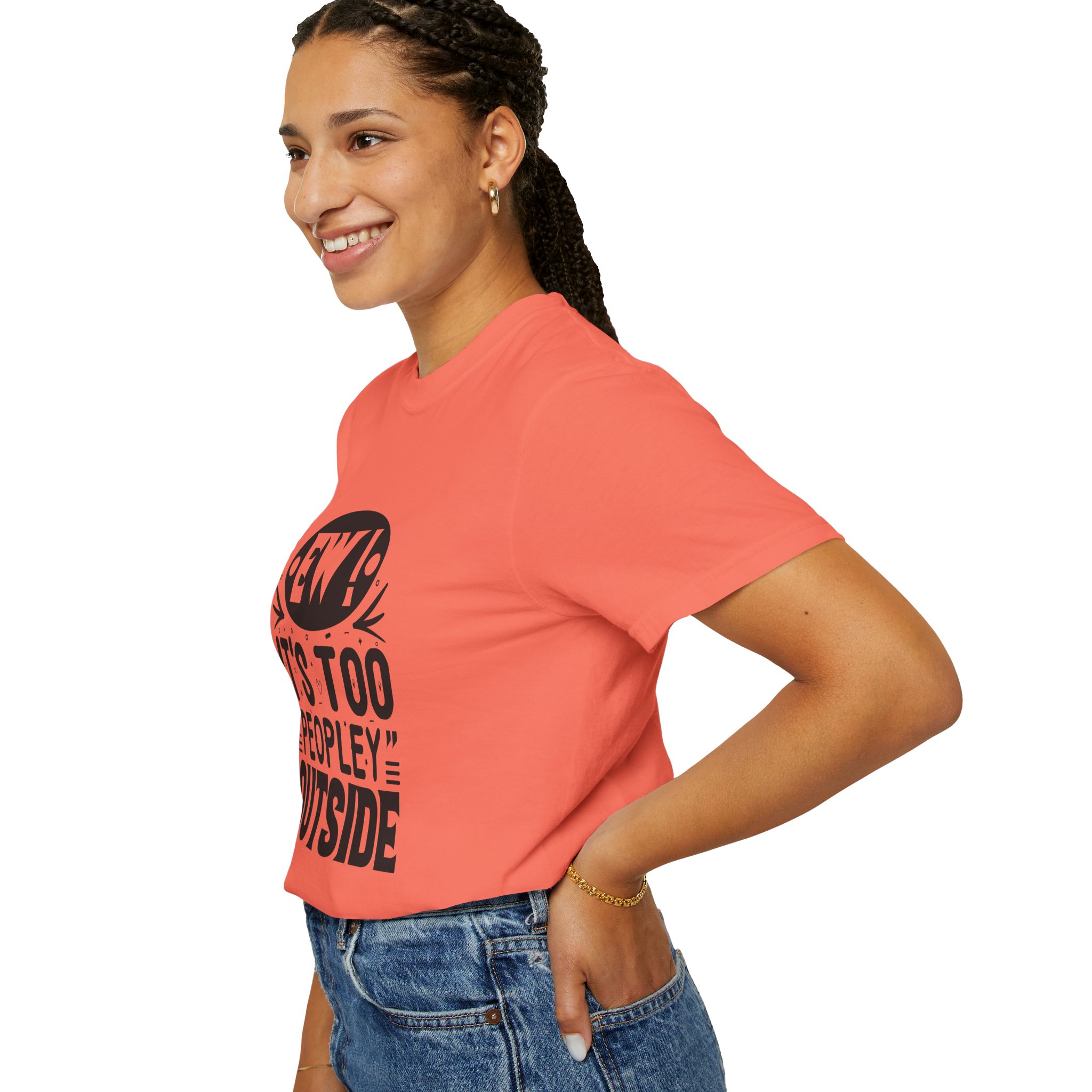 Humorous Unisex Tee - "Ew! It's Too 'Peopley' Outside" - Funny Gift for Introverts, Social Distancing, Casual Wear. - Image 30