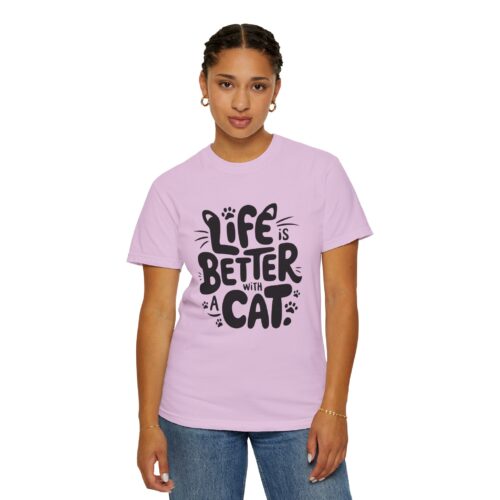 Life is Better with a Cat Unisex Tee, Cat Lover Gift, Animal T-Shirt, Cute Cat Shirt, Casual Wear for Cat Moms, Fun Pet Apparel. - Image 5