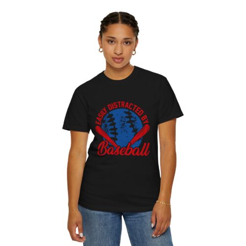 Unisex Baseball T-Shirt - Easily Distracted by Baseball, Sporty Tee, Gift for Baseball Lovers, Summer Wear, Casual Apparel. - Image 21