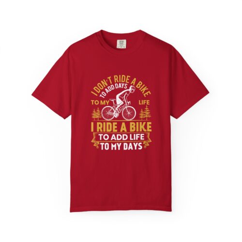 Adventure Awaits Garment-Dyed T-Shirt | Bike Lovers Gift, Outdoor Enthusiast Tee, Cycling Apparel, Unisex Casual Wear. - Image 17