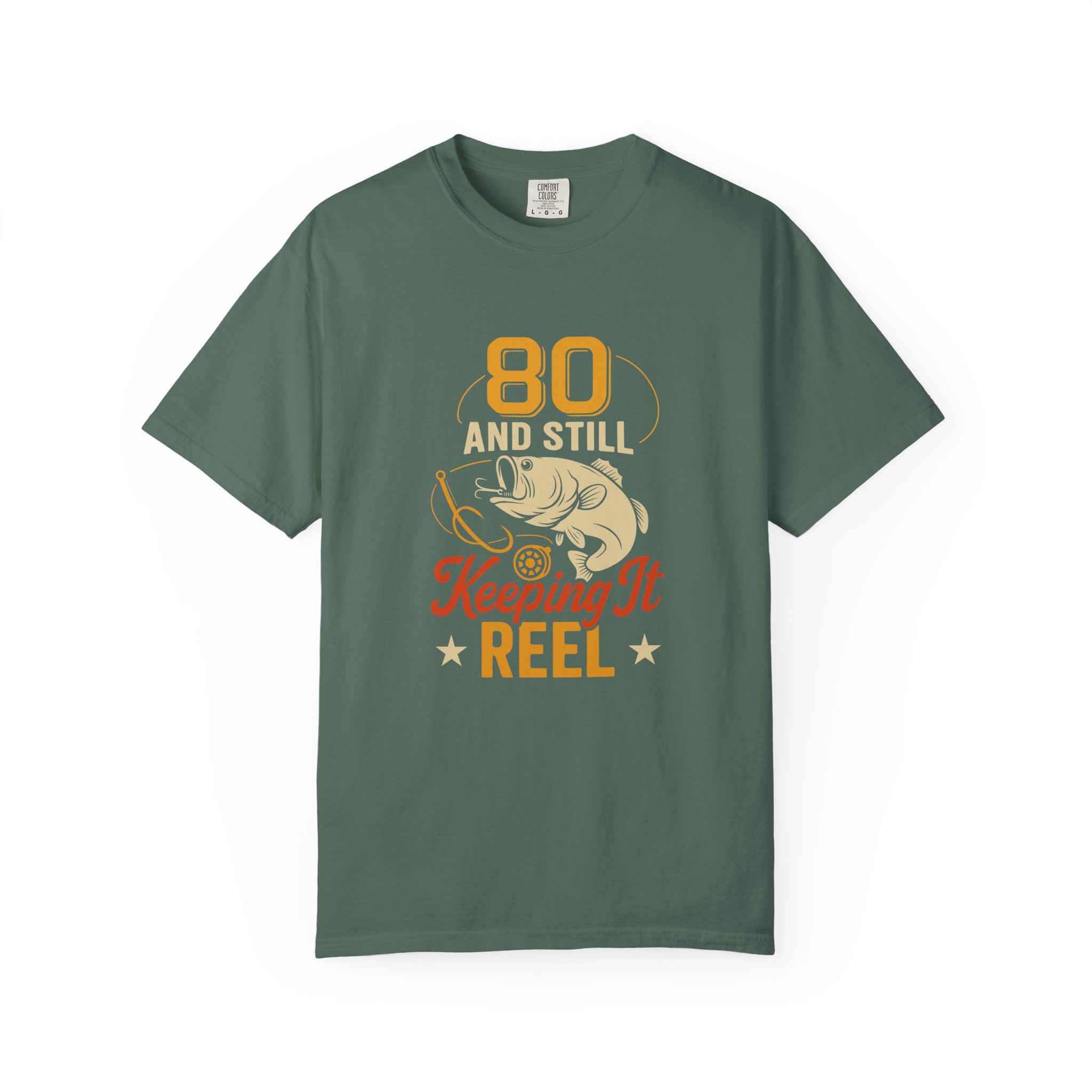 Funny Fishing T-Shirt, 80 and Still Keeping It Reel, Perfect for Birthdays, Father's Day Gifts, Fishing Lovers, Casual Wear. - Image 25
