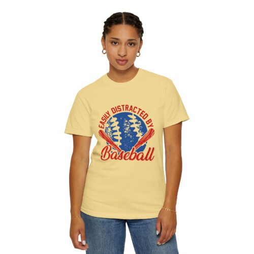 Unisex Baseball T-Shirt - Easily Distracted by Baseball, Sporty Tee, Gift for Baseball Lovers, Summer Wear, Casual Apparel. - Image 29
