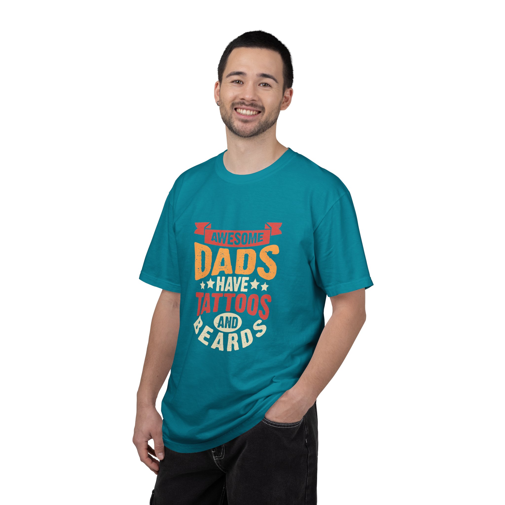 Awesome Dads Have Tattoos and Beards T-shirt, Unisex Garment-Dyed Tee, Father's Day Gift, Dad Shirt, Casual & Tattoo Lover Apparel. - Image 19
