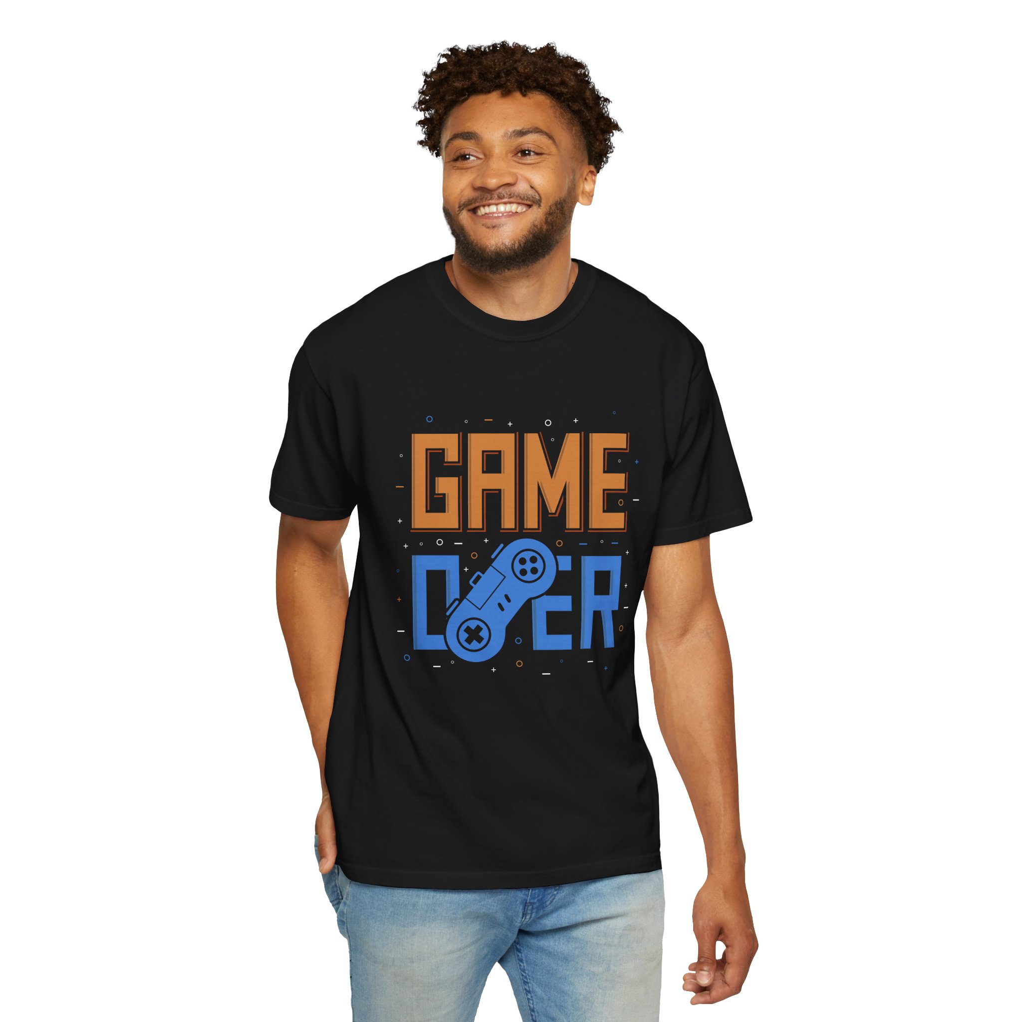 Game Over Unisex Garment-Dyed T-Shirt, Gamer Gift, PlayStation Tee, Retro Gaming Shirt, Casual Wear, Birthday Present. - Image 15