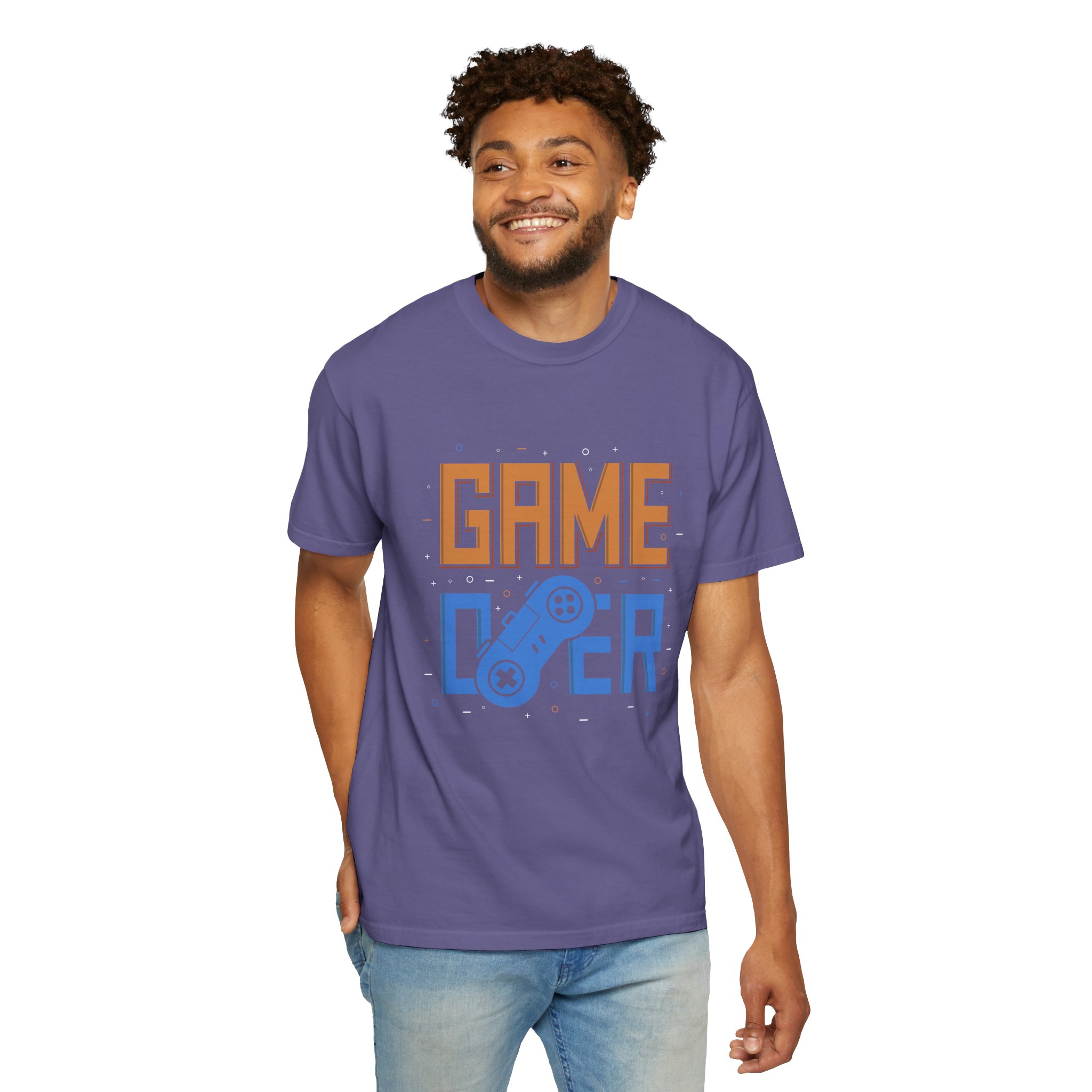 Game Over Unisex Garment-Dyed T-Shirt, Gamer Gift, PlayStation Tee, Retro Gaming Shirt, Casual Wear, Birthday Present. - Image 47