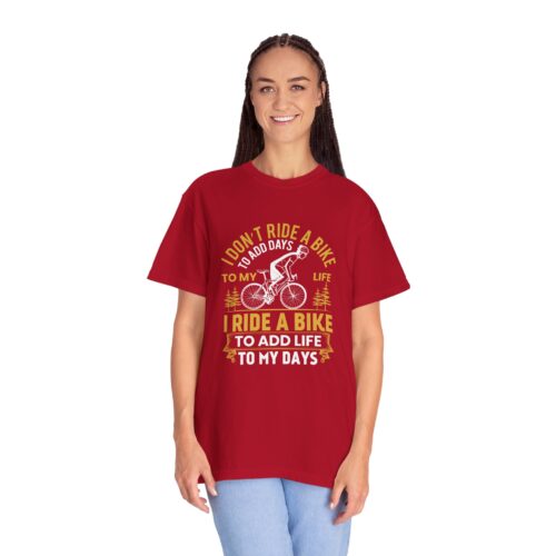 Adventure Awaits Garment-Dyed T-Shirt | Bike Lovers Gift, Outdoor Enthusiast Tee, Cycling Apparel, Unisex Casual Wear. - Image 20