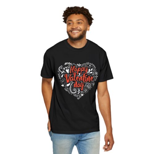 Happy Valentine's Day Unisex Garment-Dyed T-shirt, Love Shirt, Heart T-shirt, Couple's Gift, Cute Valentine's Tee, Casual Wear. - Image 15