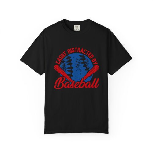 Unisex Baseball T-Shirt - Easily Distracted by Baseball, Sporty Tee, Gift for Baseball Lovers, Summer Wear, Casual Apparel. - Image 17