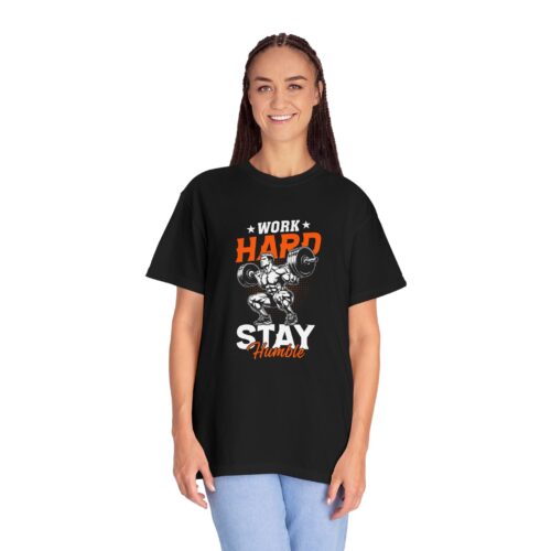 Work Hard Stay Humble T-Shirt | Fitness Lifestyle Tee, Casual Wear, Gift for Gym Lovers, Motivational Tee, Unisex Apparel. - Image 3