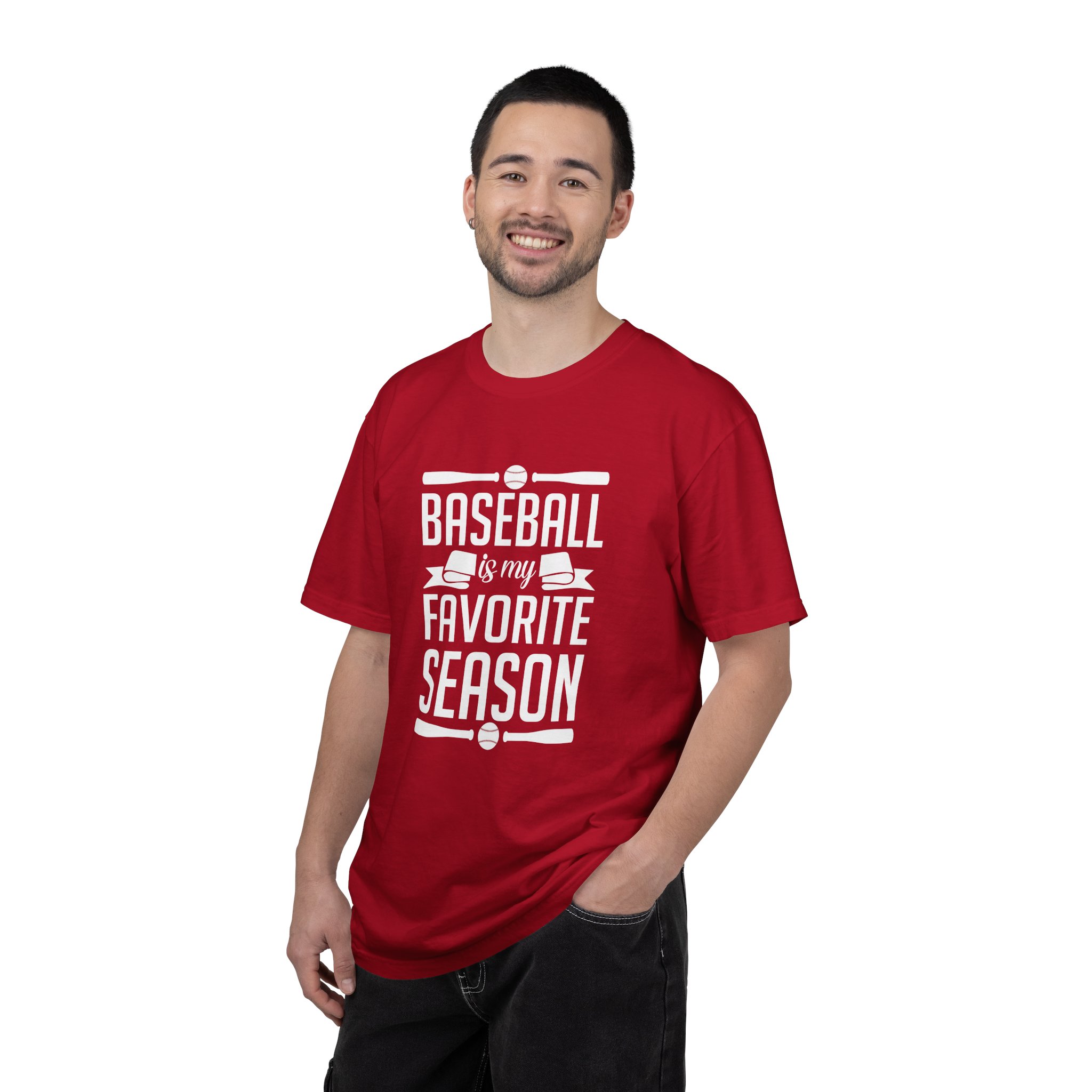Baseball Favorite Season T-Shirt, Unisex Garment-Dyed Tee, Sporty Apparel, Gift for Baseball Lovers, Summer Wear, Casual Style. - Image 3