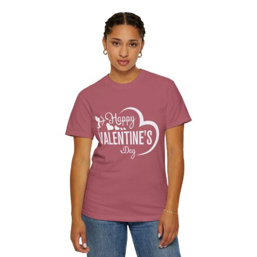 Unisex Garment-Dyed T-shirt for Valentine's Day, Cute Couple Shirt, Love-themed Tee, Perfect Gift, Holiday Apparel. - Image 45