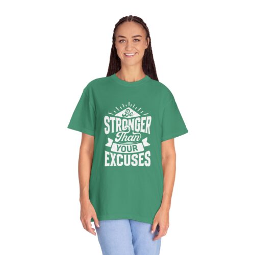 Motivational T-Shirt: Be Stronger Than Your Excuses, Workout Tee, Inspirational Apparel, Gift for Fitness Enthusiasts, Casual Wear. - Image 4