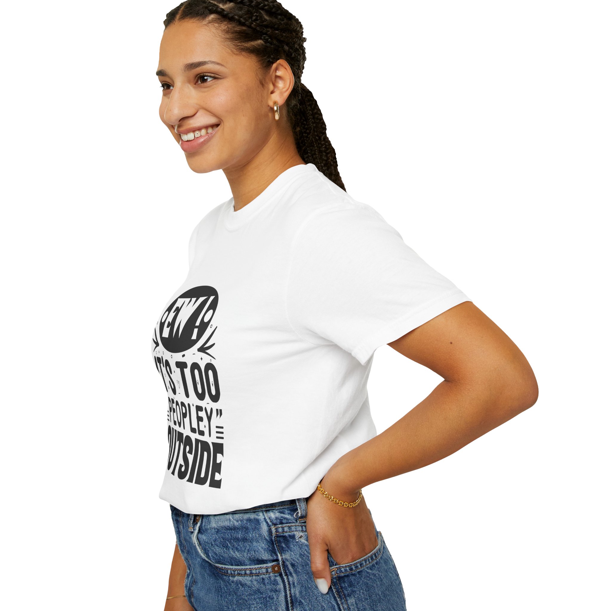 Humorous Unisex Tee - "Ew! It's Too 'Peopley' Outside" - Funny Gift for Introverts, Social Distancing, Casual Wear. - Image 14