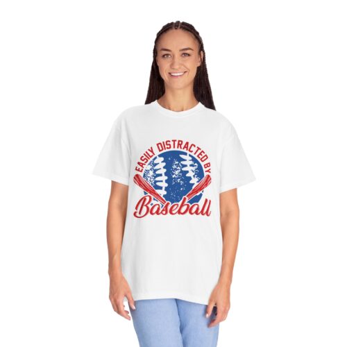 Unisex Baseball T-Shirt - Easily Distracted by Baseball, Sporty Tee, Gift for Baseball Lovers, Summer Wear, Casual Apparel. - Image 12