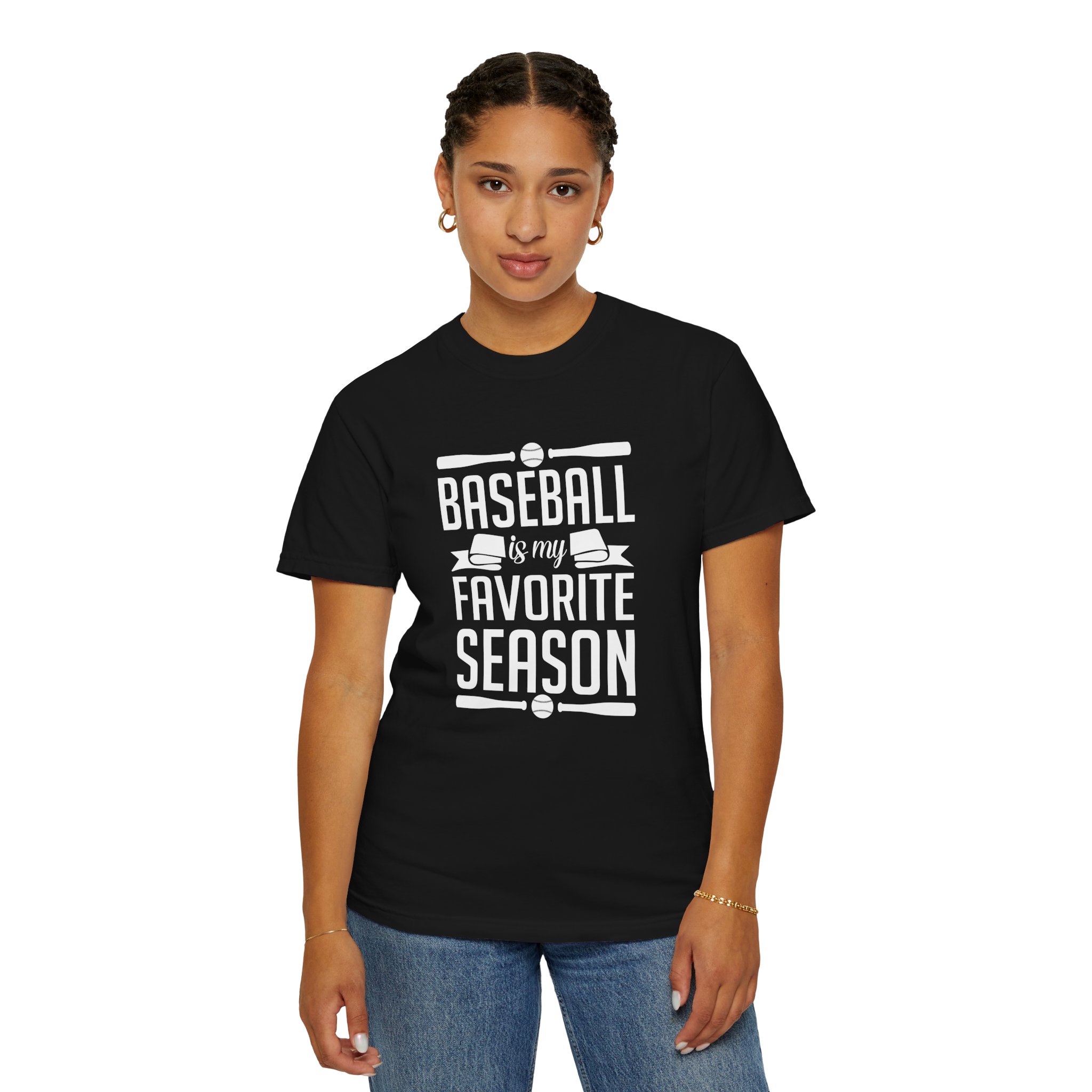 Baseball Favorite Season T-Shirt, Unisex Garment-Dyed Tee, Sporty Apparel, Gift for Baseball Lovers, Summer Wear, Casual Style. - Image 21