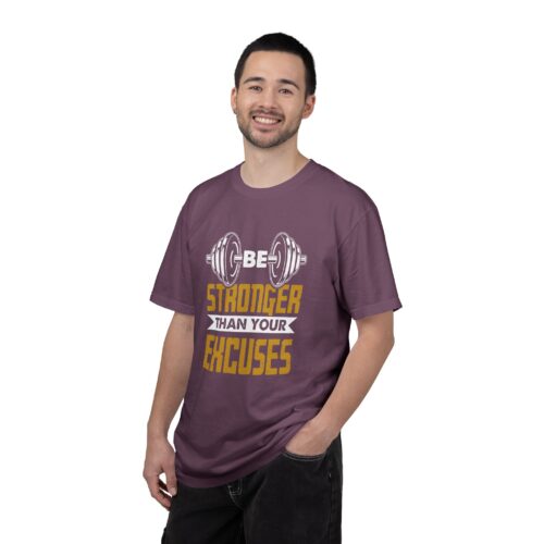 Motivational Fitness T-Shirt, Be Stronger Than Your Excuses, Workout Gear, Gym Shirt, Inspirational Apparel. - Image 27