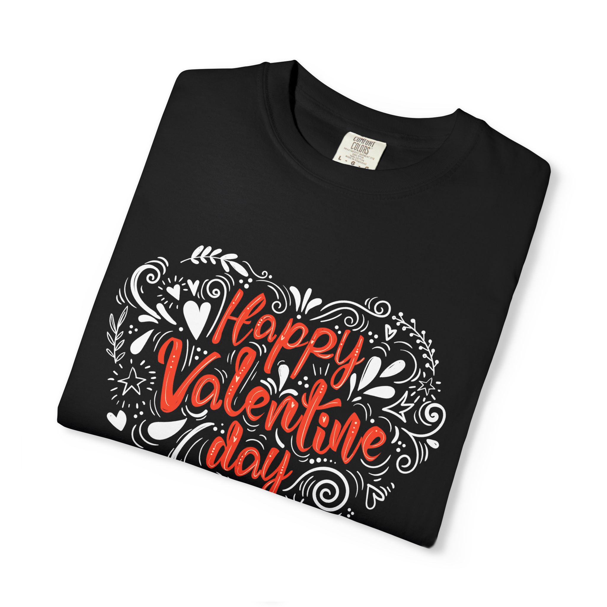 Happy Valentine's Day Unisex Garment-Dyed T-shirt, Love Shirt, Heart T-shirt, Couple's Gift, Cute Valentine's Tee, Casual Wear. - Image 10
