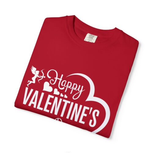 Unisex Garment-Dyed T-shirt for Valentine's Day, Cute Couple Shirt, Love-themed Tee, Perfect Gift, Holiday Apparel. - Image 2