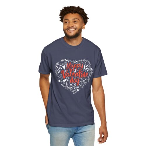 Happy Valentine's Day Unisex Garment-Dyed T-shirt, Love Shirt, Heart T-shirt, Couple's Gift, Cute Valentine's Tee, Casual Wear. - Image 31