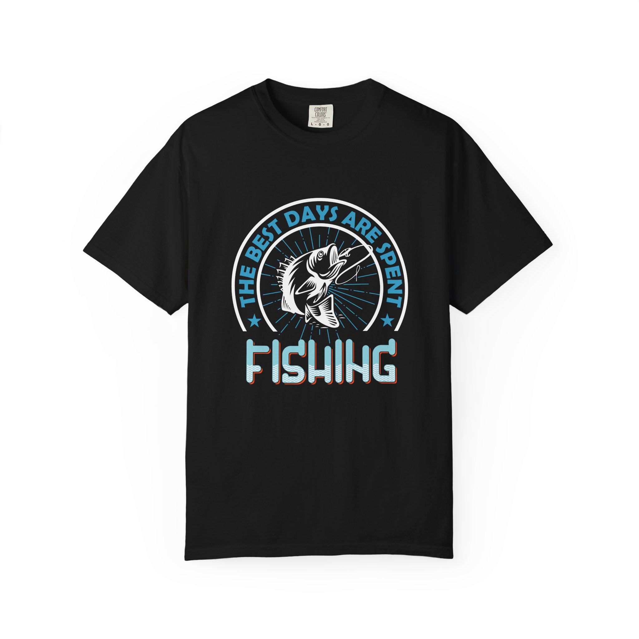 Fishing Enthusiast Garment-Dyed T-Shirt, Casual Wear, Gift for Dad, Outdoor Apparel, Eco-Friendly Fishing Shirt, Summer Fashion. - Image 9