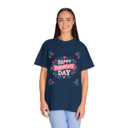 Unisex Valentine’s Day T-shirt, Cute Floral Graphic Tee, Gift for Him or Her, Casual Wear, Trendy Love Shirt. - Image 4