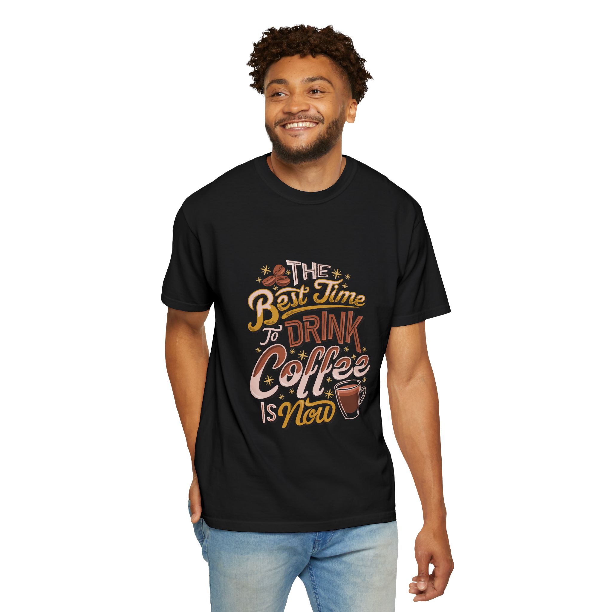 Coffee Lovers Unisex Garment-Dyed T-Shirt | Perfect Gift for Baristas, Coffee Enthusiasts, Casual Wear, Unique Coffee Shirt - Image 7