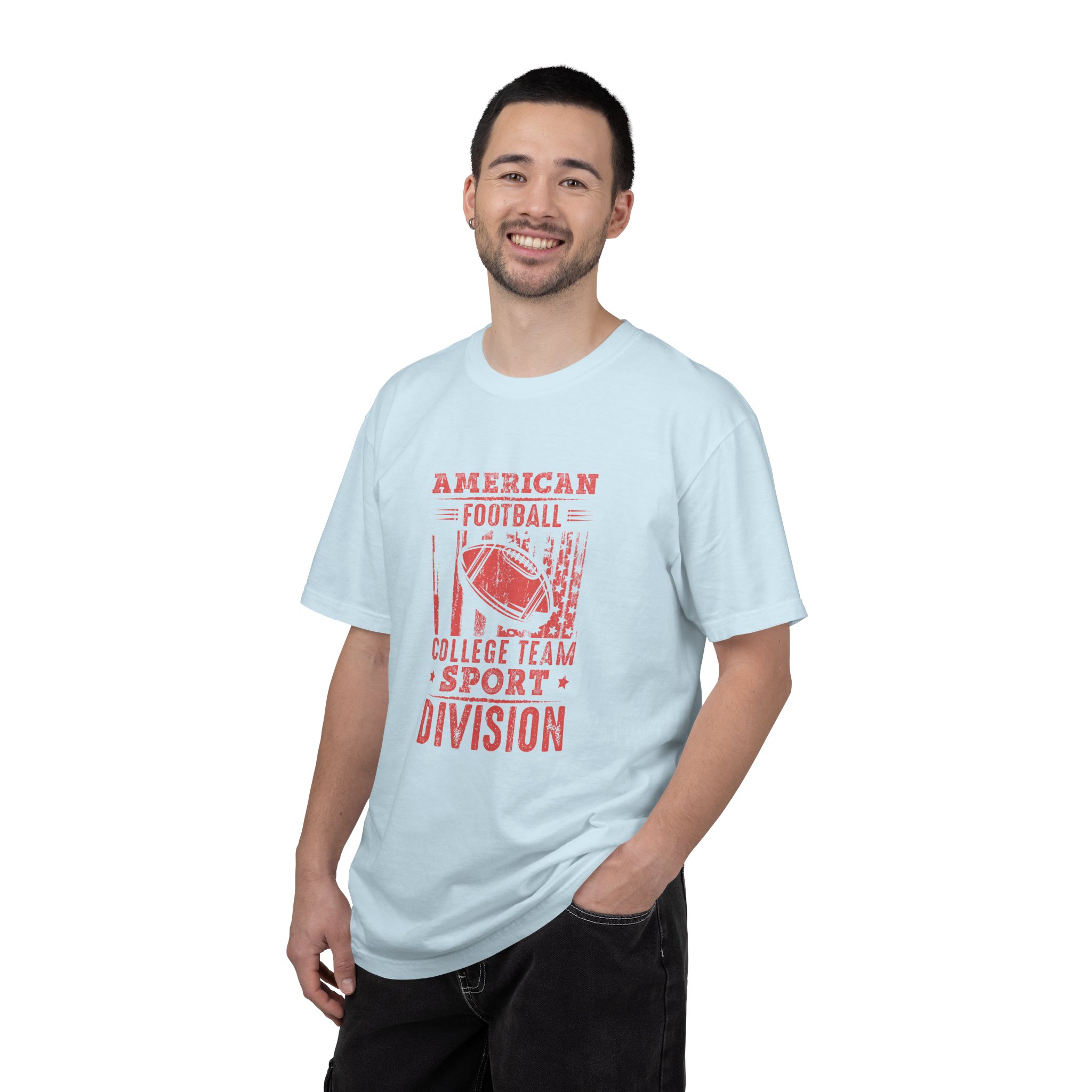 American Football College Team Unisex T-Shirt, Sporty Tee, Casual Wear, Game Day Outfit, Gift for Sports Lovers. - Image 3