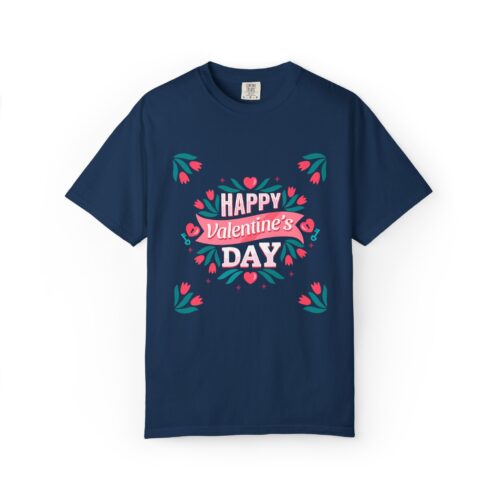 Unisex Valentine’s Day T-shirt, Cute Floral Graphic Tee, Gift for Him or Her, Casual Wear, Trendy Love Shirt. - Image 1