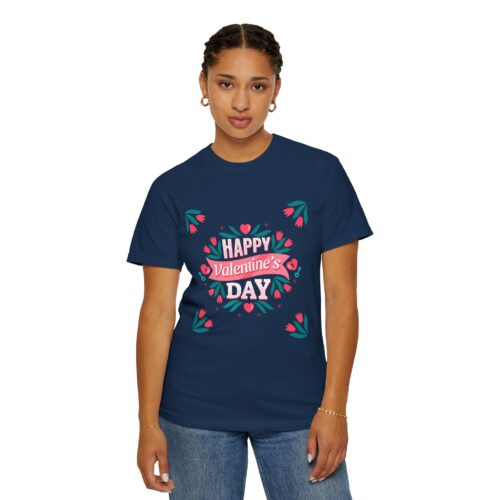 Unisex Valentine’s Day T-shirt, Cute Floral Graphic Tee, Gift for Him or Her, Casual Wear, Trendy Love Shirt. - Image 5