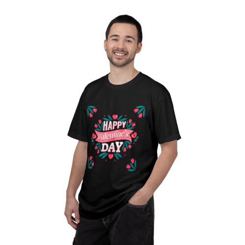 Unisex Valentine’s Day T-shirt, Cute Floral Graphic Tee, Gift for Him or Her, Casual Wear, Trendy Love Shirt. - Image 11