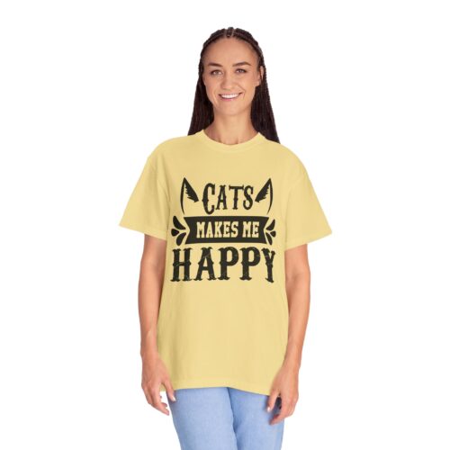 Cats Make Me Happy Unisex T-Shirt, Cat Lover Gift, Funny Tee, Animal Lovers Apparel, Gift for Her. - Image 4