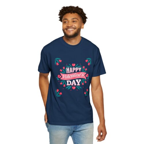 Unisex Valentine’s Day T-shirt, Cute Floral Graphic Tee, Gift for Him or Her, Casual Wear, Trendy Love Shirt. - Image 7