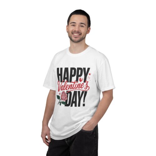 Unisex Happy Valentine's Day T-Shirt, Romantic Gift, Cute Valentine's Apparel, Casual Love Shirt, Perfect for Couples. - Image 3