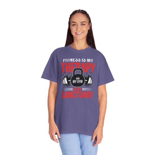 Fitness Is My Therapy T-Shirt — Gym Sanctuary Workout Tee. - Image 44