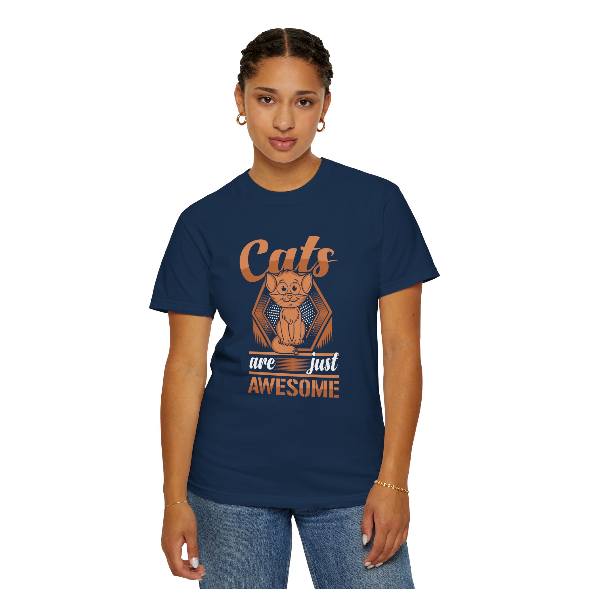cn - 5.10a - Cat Lovers T-Shirt — "Cats Are Just Awesome" Retro Graphic Tee. - Image 29