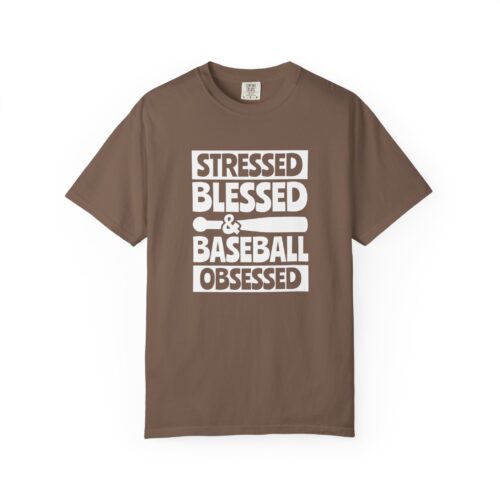 Baseball Obsession Tee, Stressed Blessed Baseball Shirt, Unisex Sportswear, Gifts for Baseball Fans, Casual Everyday Wear. - Image 25