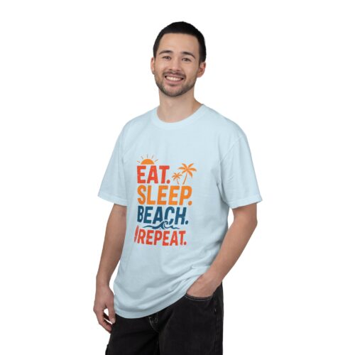 Beach Life Unisex T-Shirt - Eat Sleep Beach Repeat, Summer Wear, Vacation Shirt, Gift for Beach Lovers, Relaxed Summer Style. - Image 43