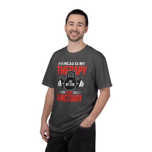 Fitness Is My Therapy T-Shirt — Gym Sanctuary Workout Tee. - Image 27