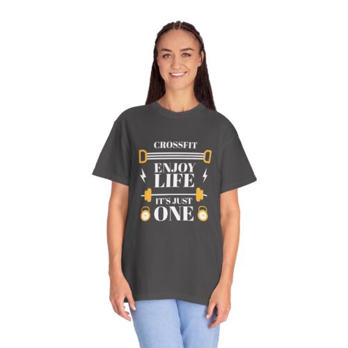 CrossFit Motivational T-Shirt, Unisex Workout Tee, Gym Apparel, Fitness Gift, Enjoy Life It's Just One. - Image 36