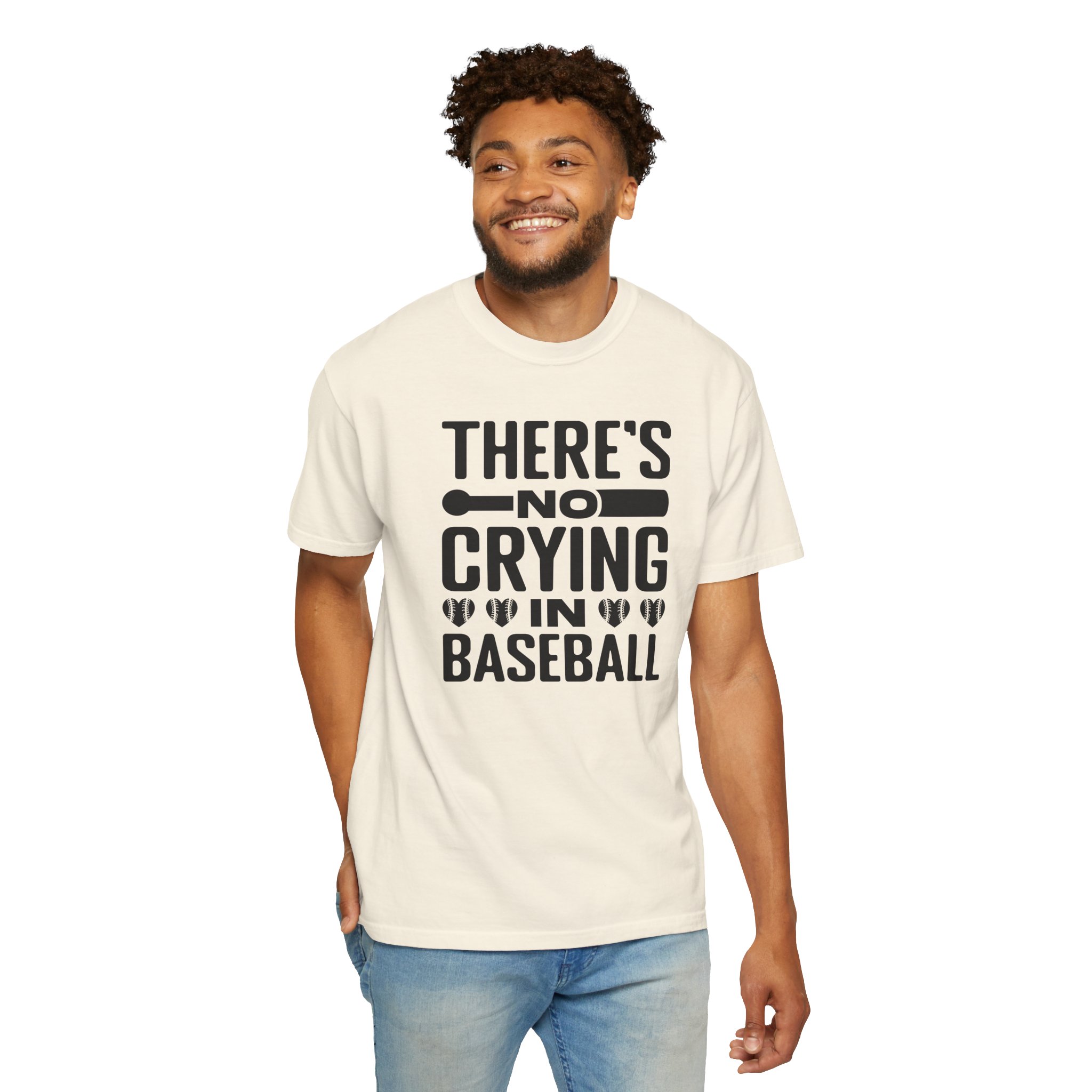 Baseball Humor T-Shirt, Unisex Garment-Dyed Tee, Gift for Sports Lovers, Funny Baseball Shirt, No Crying in Baseball. - Image 39