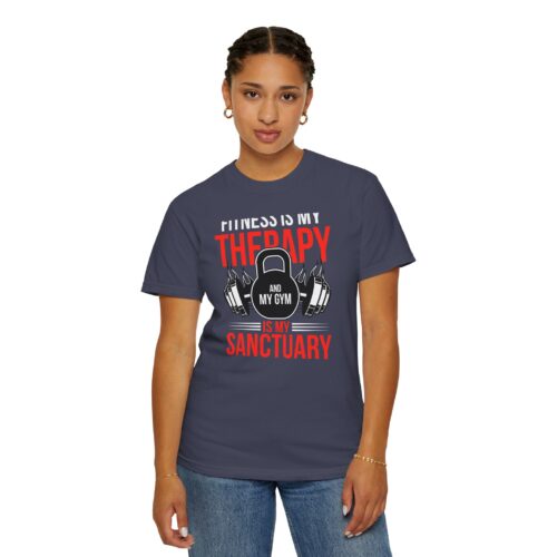 Fitness Is My Therapy T-Shirt — Gym Sanctuary Workout Tee. - Image 13