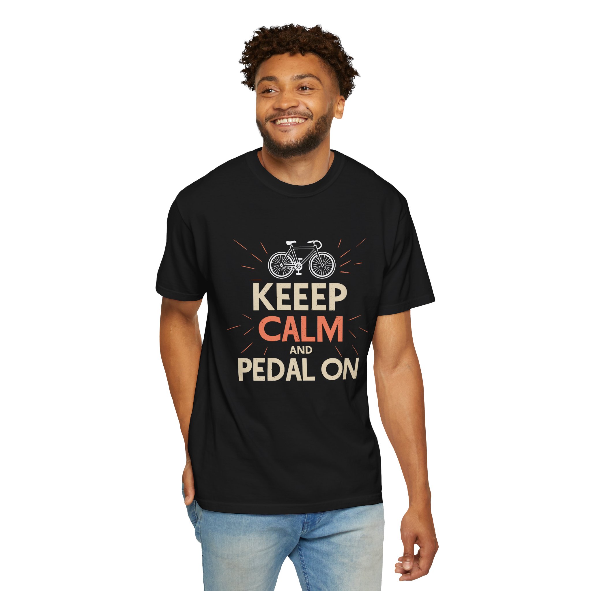 Unisex Bicycle Theme T-Shirt, Keep Calm and Pedal On Tee, Gift for Cyclists, Vintage Style Top, Casual Wear, Bike Lover Shirt. - Image 15