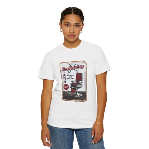 Vintage Barbershop T-Shirt, Unisex Graphic Tee, Haircut & Shaving Design, Barber Gift, Casual Wear, Retro Style, Gift for Him/Her. - Image 13