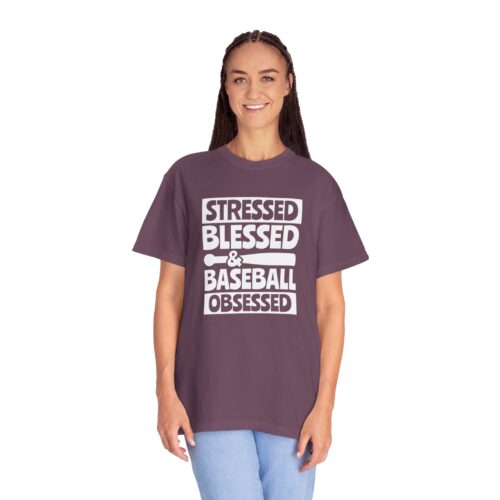 Baseball Obsession Tee, Stressed Blessed Baseball Shirt, Unisex Sportswear, Gifts for Baseball Fans, Casual Everyday Wear. - Image 12