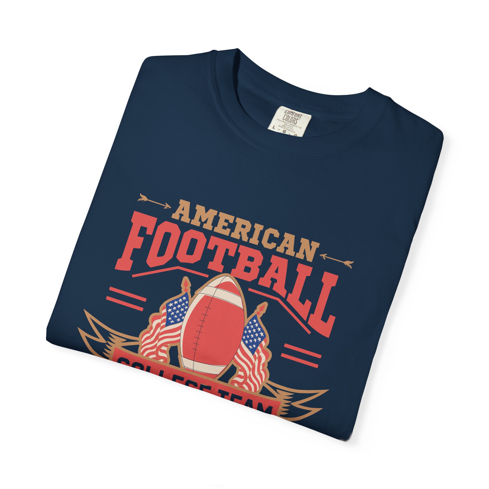 Vintage American Football Unisex T-Shirt, College Team Apparel, Sport Division Tee, Game Day Wear, Football Fan Gift. - Image 2