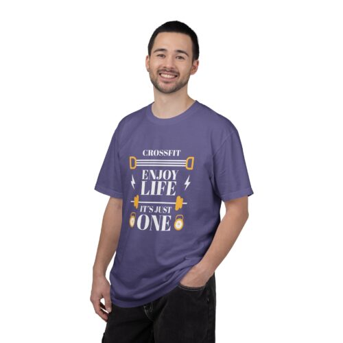 CrossFit Motivational T-Shirt, Unisex Workout Tee, Gym Apparel, Fitness Gift, Enjoy Life It's Just One. - Image 43